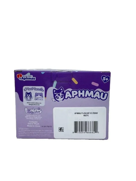 Aphmau MeeMeows 6" NEAPOLITAN Ice Cream Cat Plush - Picture 11 of 16